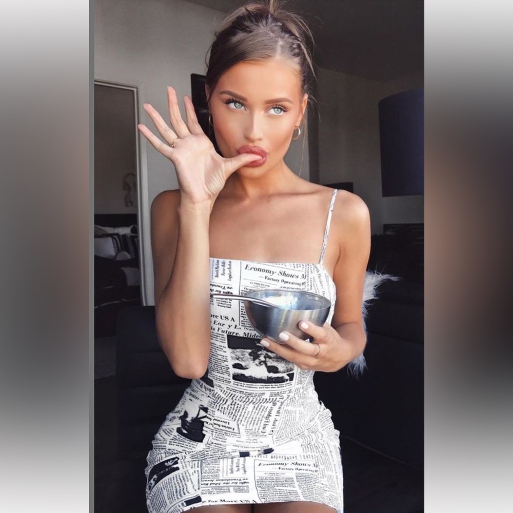 Lioness Monochrome Print Dress